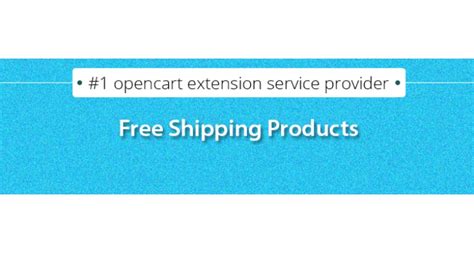 OpenCart - Free Shipping Products