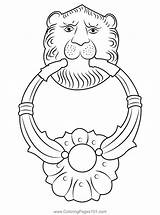 Door Knob Coloring Page For Kids  Free Antiques Printable Coloring sketch template