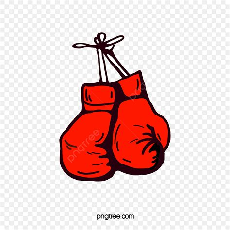 Red Boxing Gloves Clipart Hd PNG, A Pair Of Red Boxing Gloves Cartoon, Boxing Clipart, Gloves ...