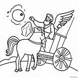 Elijah With Fiery Chariot Coloring Page 22894 18543 sketch template