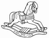 Colouring Page Rocking Horse  Coloring Home sketch template