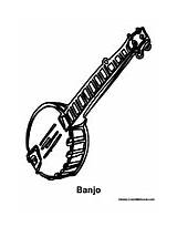 Banjo Clip Art Sketch Coloring Page sketch template