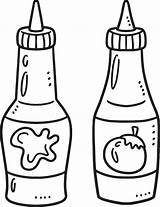 Sauce Bottle Isolated Coloring Page For Kids 19979746 Vector Art At  sketch template
