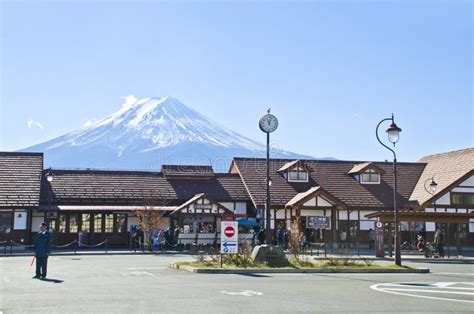 Kawaguchiko Station and Fuji Mountain. Editorial Stock Image - Image of fujisan, fuji: 55877559