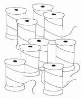 Spools Of Thread Coloring Page  Pages spools Wee sketch template