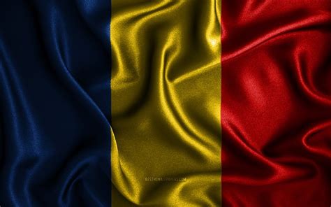 Download wallpapers Chad flag, 4k, silk wavy flags, African countries, national symbols, Flag of ...