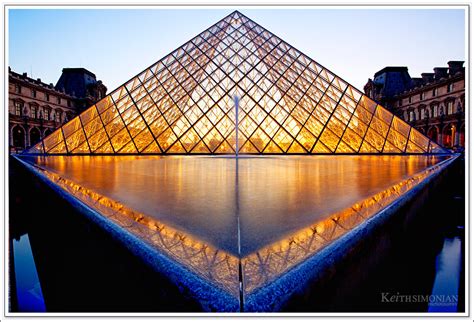 Louvre Museum Glass Pyramid & pond designed by I.M. Pei - Keith Simonian Photography