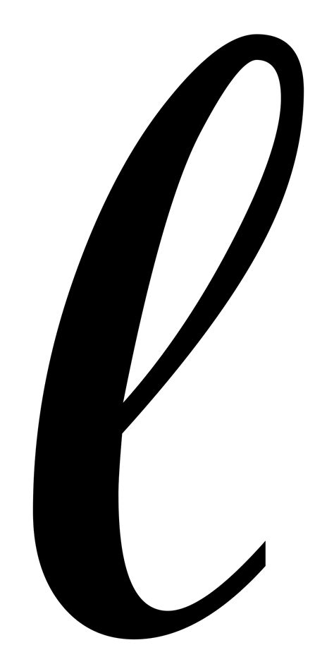 Cursive L Symbol - Printable Templates