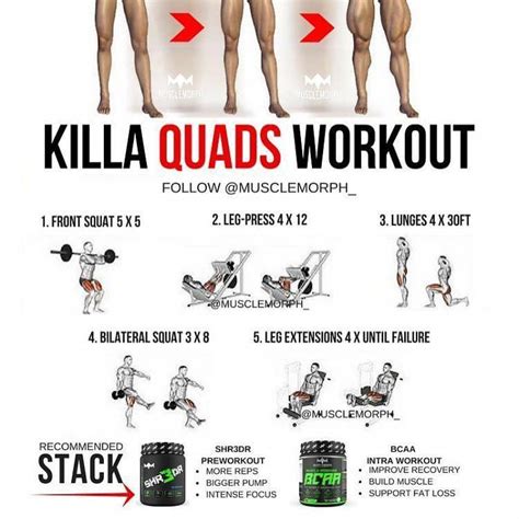 Build your Quads with this Killa workoutLIKE IT, SAVE IT and FOLLOW @musclemorph_ for more ...