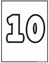 Number 10 Coloring Page sketch template