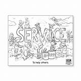 Serving God Coloring Page Pages sketch template