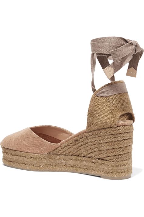 Lyst - Castaner Chiara Canvas Wedge Espadrilles in Natural