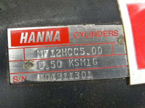 Hanna Cylinders Hydraulic Cylinder Piston Ram , MF12HCC5.00 | Joseph Fazzio, Incorporated