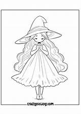 30 Witch Coloring Pages For Kids 100% Free PDF Printable  Crafty sketch template