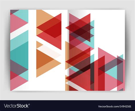 Triangle business annual report cover print Vector Image