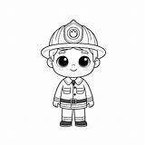 Download Coloring Pages Fireman Page  sketch template