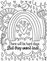 Coloring Sheet Positive Quote happy Message  Pages sketch template