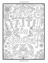 Positive Affirmation Coloring Pages sketch template