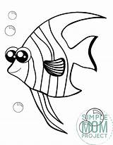 Free Printable Angelfish Coloring Page  Simple Mom Project sketch template