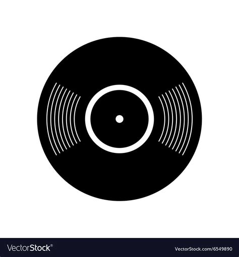 Retro vinyl record icon Royalty Free Vector Image