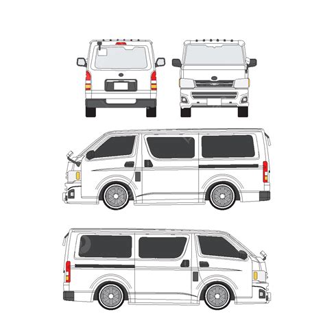 Toyota Vector PNG Images, Toyota Hiace, Toyota, Car Vector, Car PNG Image For Free Download