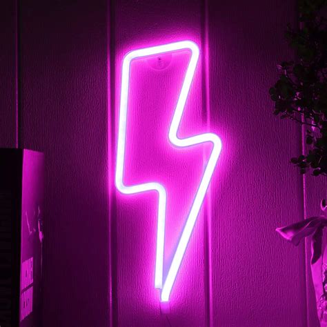 Buy Neon Signs for Bedroom, LED Lightning Neon Sign, Lightning Bolt ...