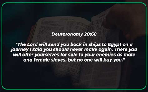 Deuteronomy 28:68 Meaning and Commentary - Scripture Savvy