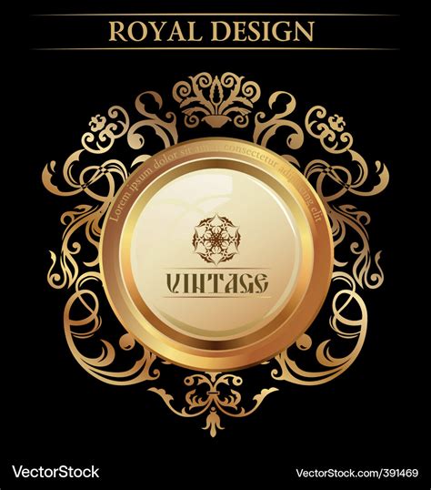 Vintage royal design element Royalty Free Vector Image