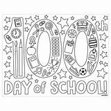 100th Day Of School Freebies Sketch Coloring Page sketch template