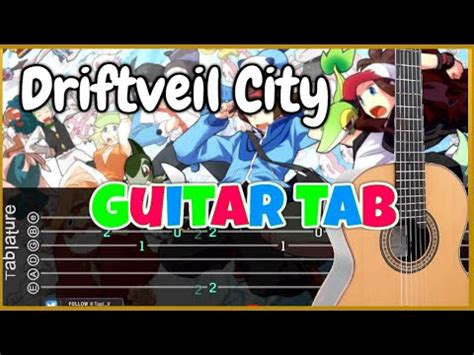 Pokemon Driftviel City Guitar Fingerstyle Tab - Guitar Tabs - Acousterr