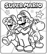 Mario Brothers Printable Coloring Pages  Word Searches sketch template
