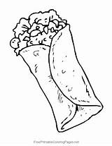 Burrito Drawing Draw Clipartmag Sketch Coloring Page sketch template