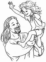 Jesus And Children Coloring Page  Free Printable Pages For Kids sketch template