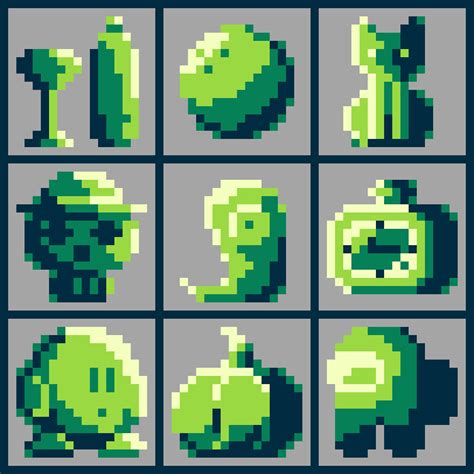 ArtStation - 16x16 Pixel Art Game Boy 4 Color Palette