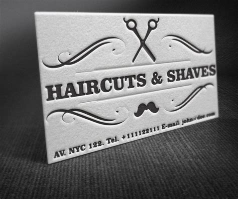 Letterpress Barber Shop Business Cards by BorceMarkoski on DeviantArt