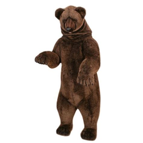 Grizzly Bear Giant Stuffed Animal | Life-Sized Standing Grizzly Bear Plush Statue | Hansa Toys