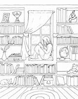 Girls Bedroom Coloring Page  Home sketch template