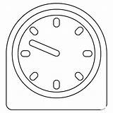 Timer Clock Emoji coloring Page  ColouringPages sketch template