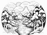 Wilderness Coloring Page For Download  sketch template