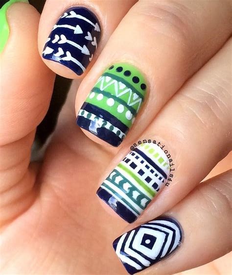 100 Stripes and Tape Nail Art Designs - Reny styles