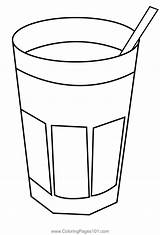 Glass Of Milk Coloring Page sketch template