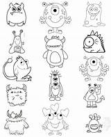 Cute Monster Coloring Pages Free sketch template