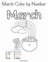 March Color By Number Coloring Page  Twisty Noodle sketch template