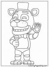 Coloring Page Freddy Fazbear  Free Printable Pages sketch template