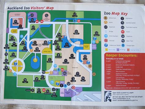 Auckland Zoo Map 1999 - ZooChat