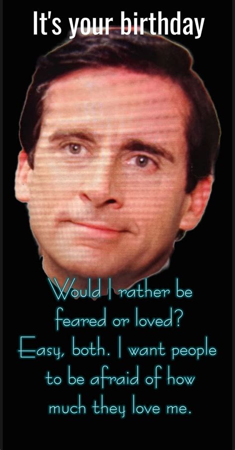 The office, Michael Scott quote, Birthday card, funny Funny Birthday Cards, Birthday Humor ...