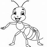 Cute Cartoon Ant Coloring Page · Creative Fabrica sketch template