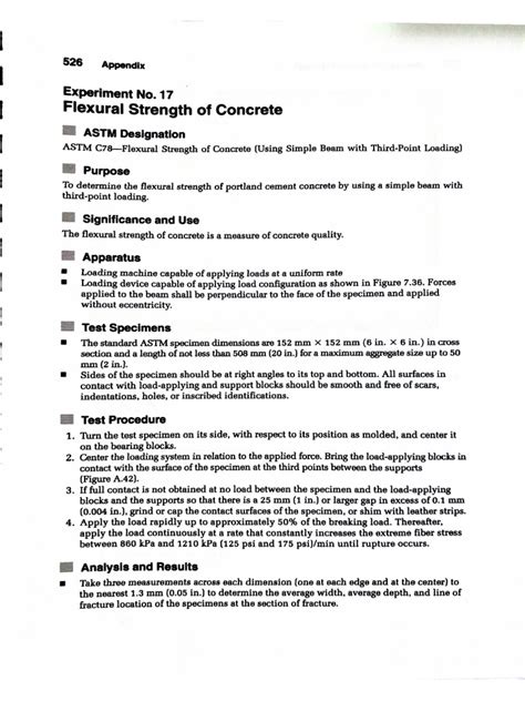 Flexural Strength of Concrete | PDF