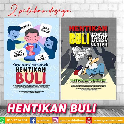 Poster Hentikan Buli / Vandalisme | Jenayah Remaja | Isotta Nucci