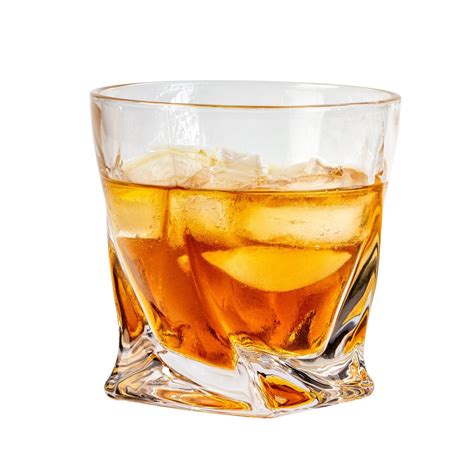 Bar & Barrel - Premium Twisted Crystal Whiskey Glasses Twin Set